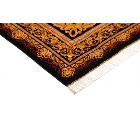 Tappeto Ghom seta Persia marrone bianco 135x200