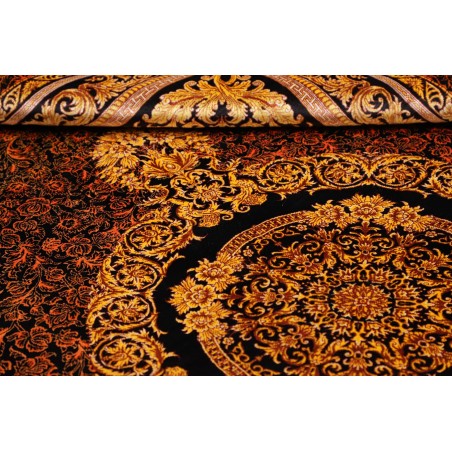 Tappeto Ghom seta Persia marrone bianco 135x200