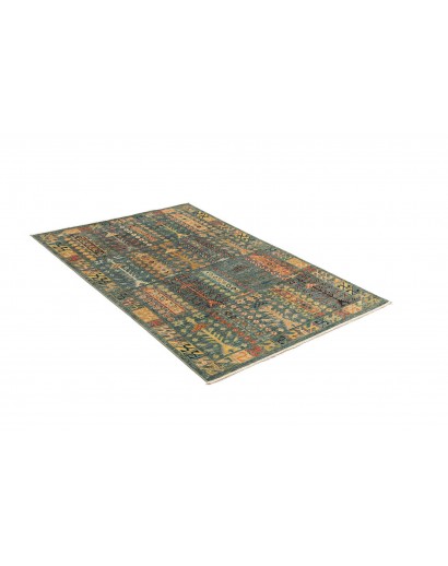 Tappeto Tribal Pakistan azzurro marrone 100x154