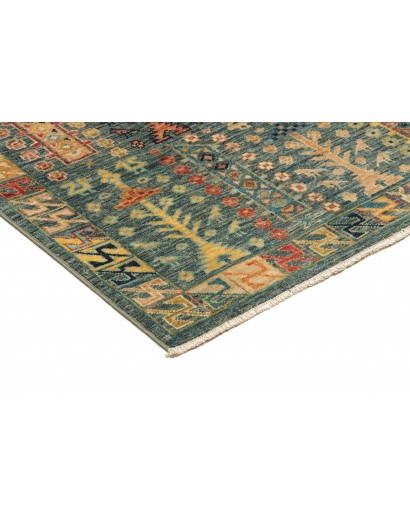Tappeto Tribal Pakistan azzurro marrone 100x154