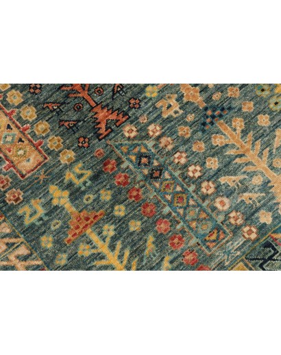 Tappeto Tribal Pakistan azzurro marrone 100x154