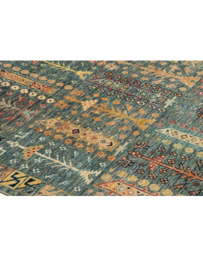 Tappeto Tribal Pakistan azzurro marrone 100x154