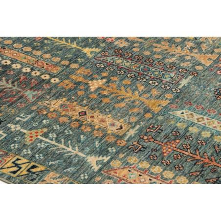 Tappeto Tribal Pakistan azzurro marrone 100x154
