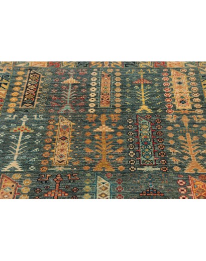 Tappeto Tribal Pakistan azzurro marrone 100x154