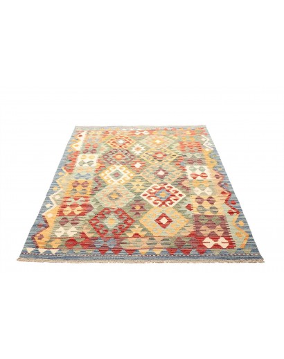Tappeto Kilim Afghanistan beige arancione 128x175