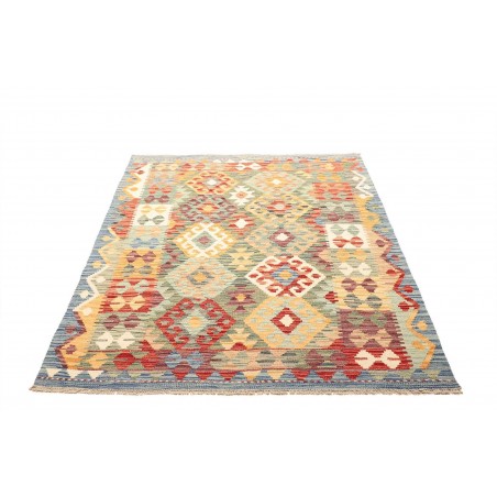 Tappeto Kilim Afghanistan beige arancione 128x175