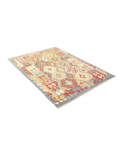 Tappeto Kilim Afghanistan beige arancione 128x175
