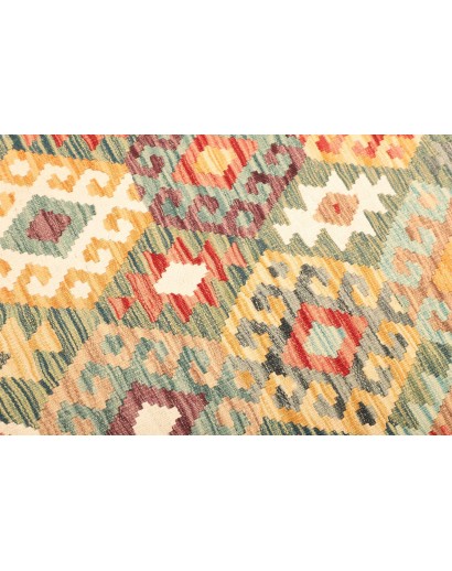 Tappeto Kilim Afghanistan beige arancione 128x175