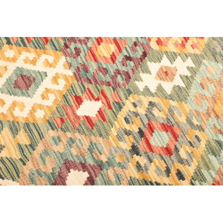 Tappeto Kilim Afghanistan beige arancione 128x175