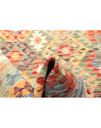 Tappeto Kilim Afghanistan beige arancione 128x175