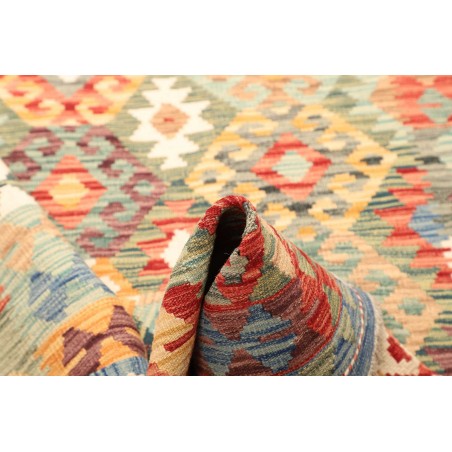 Tappeto Kilim Afghanistan beige arancione 128x175