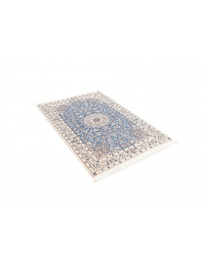 Tappeto Nain 9La Persia bianco azzurro 106x153