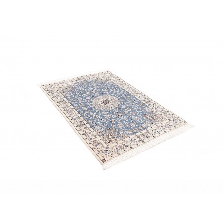 Tappeto Nain 9La Persia bianco azzurro 106x153