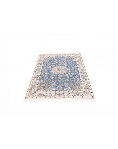 Tappeto Nain 9La Persia bianco azzurro 106x153