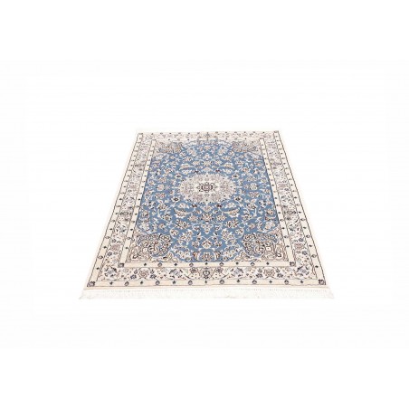 Tappeto Nain 9La Persia bianco azzurro 106x153