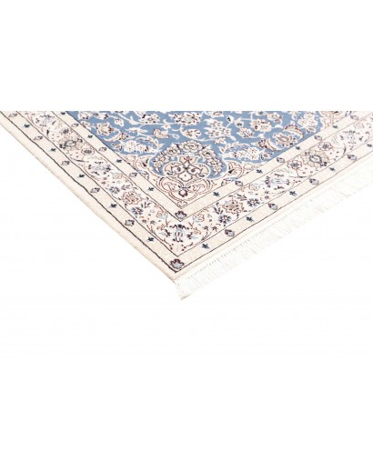 Tappeto Nain 9La Persia bianco azzurro 106x153