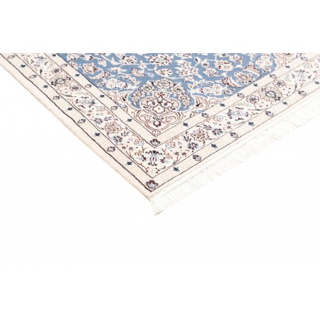 Tappeto Nain 9La Persia bianco azzurro 106x153