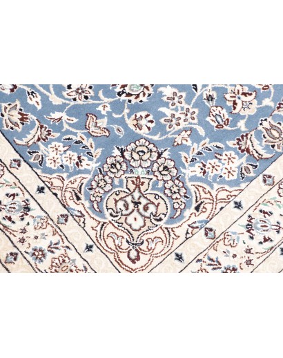 Tappeto Nain 9La Persia bianco azzurro 106x153