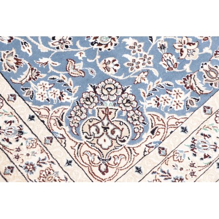 Tappeto Nain 9La Persia bianco azzurro 106x153