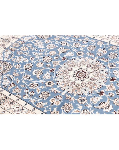 Tappeto Nain 9La Persia bianco azzurro 106x153