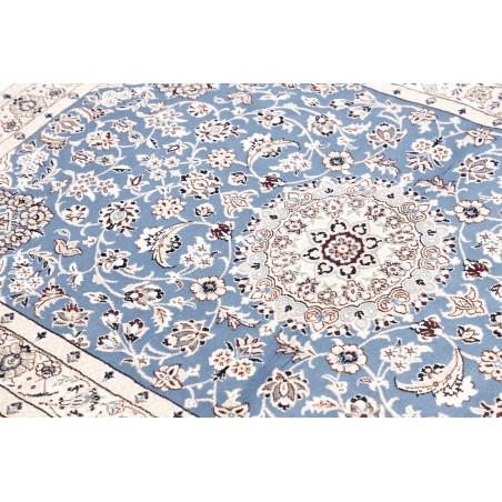 Tappeto Nain 9La Persia bianco azzurro 106x153