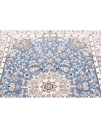 Tappeto Nain 9La Persia bianco azzurro 106x153
