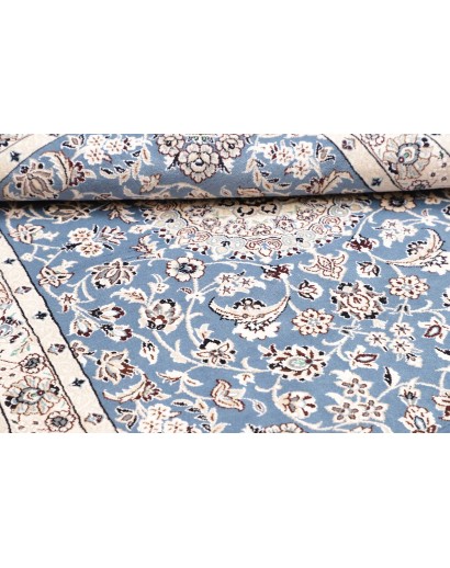 Tappeto Nain 9La Persia bianco azzurro 106x153