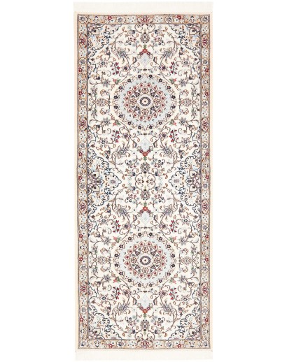 Tappeto Nain 9La Persia bianco azzurro 80x202