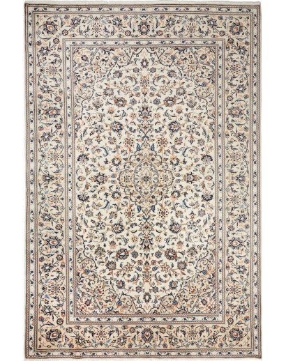 Tappeto Kashan Persia bianco grigio 204x304