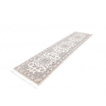 Tappeto Nain 9La Persia bianco grigio 85x313