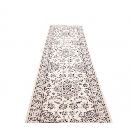 Tappeto Nain 9La Persia bianco grigio 85x313