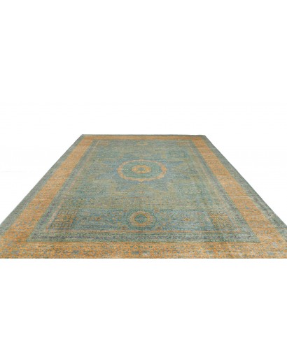 Tappeto Mamlouk Pakistan verde azzurro 273x352