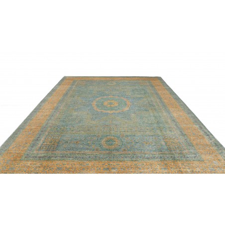 Tappeto Mamlouk Pakistan verde azzurro 273x352