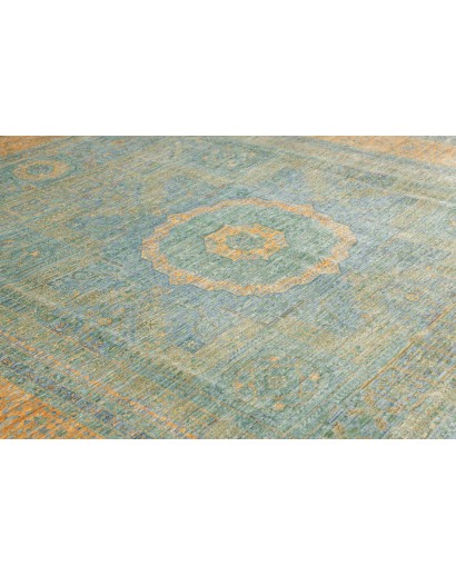 Tappeto Mamlouk Pakistan verde azzurro 273x352