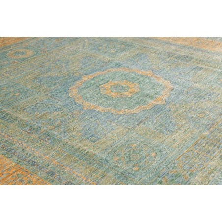 Tappeto Mamlouk Pakistan verde azzurro 273x352