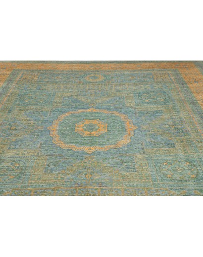 Tappeto Mamlouk Pakistan verde azzurro 273x352