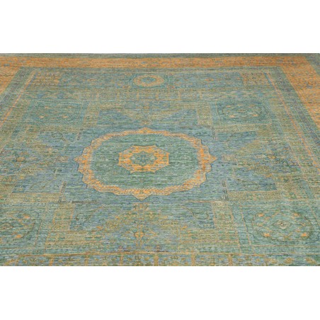 Tappeto Mamlouk Pakistan verde azzurro 273x352