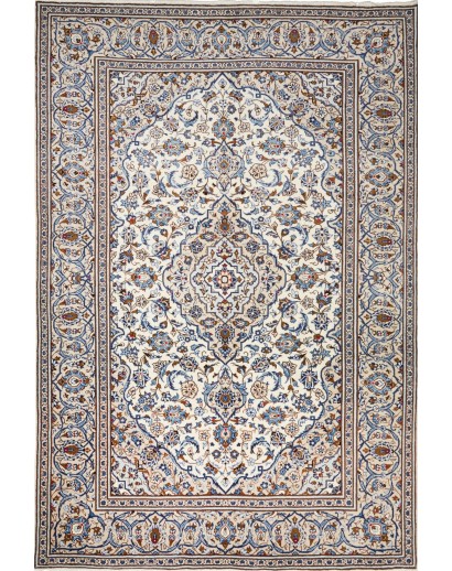 Tappeto Kashan Persia beige verde 196x293