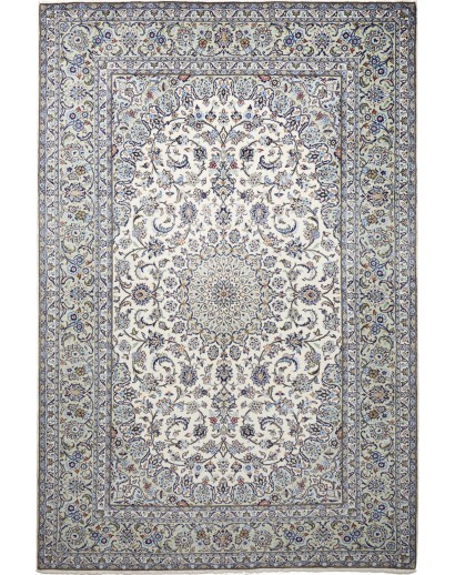 Tappeto Kashan Persia beige azzurro 196x297