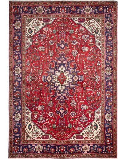 Tappeto Tabriz Persia marrone bianco 198x287
