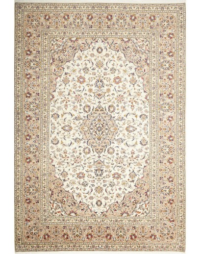 Tappeto Kashan Persia bianco giallo 208x300