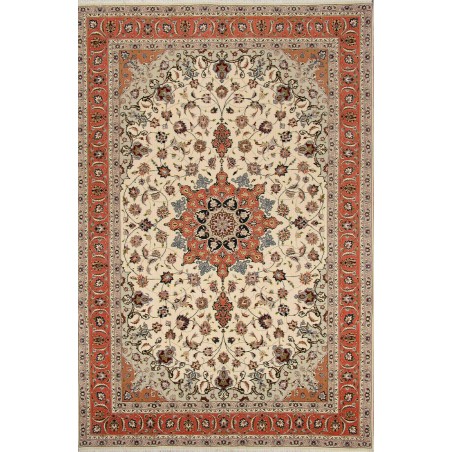 Tappeto Tabriz 50 Raj Persia marrone 202x307