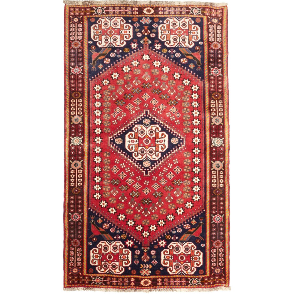 Tappeto Shiraz Fine Persia rosso giallo 118x202 Tappeto Shiraz Fine Persia rosso giallo 118x202