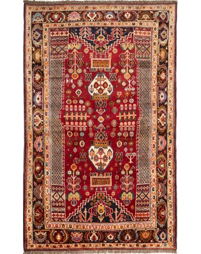 Tappeto Shiraz Fine Persia marrone arancione 157x252
