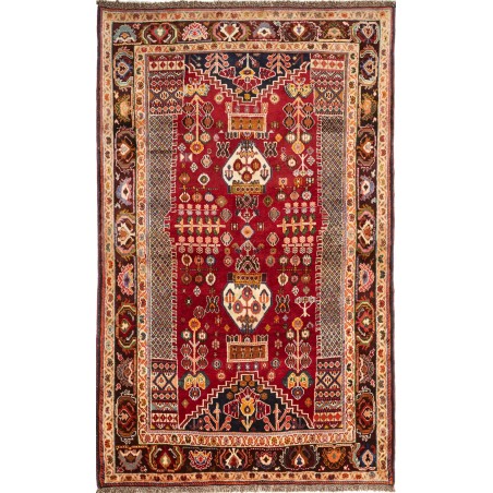 Tappeto Shiraz Fine Persia marrone arancione 157x252