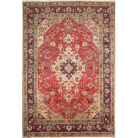 Tappeto Tabriz Persia marrone giallo 200x296
