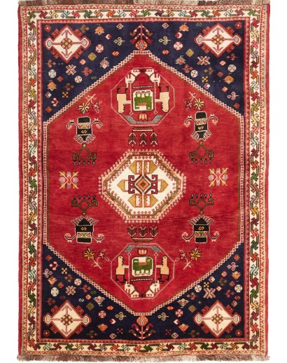 Tappeto Shiraz Fine Persia marrone giallo 122x174