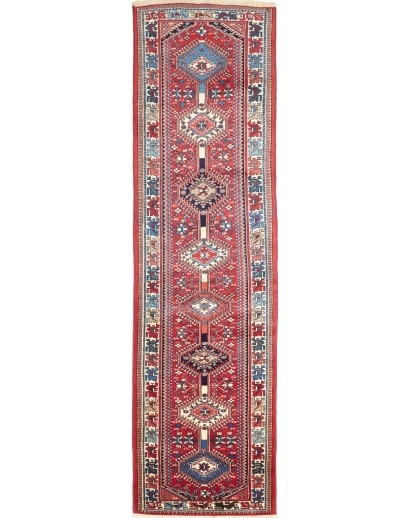 Tappeto Yalameh Persia marrone grigio 82x304