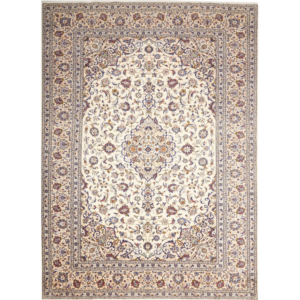 Tappeto Kashan Persia bianco verde 247x342 Tappeto Kashan Persia bianco verde 247x342