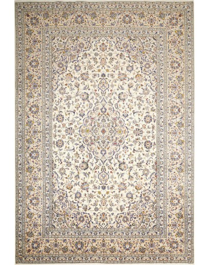 Tappeto Kashan Persia bianco verde 240x355